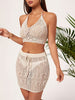 Women's Hollow Out Strappy Cover-Up Vacation Style Sexy Set